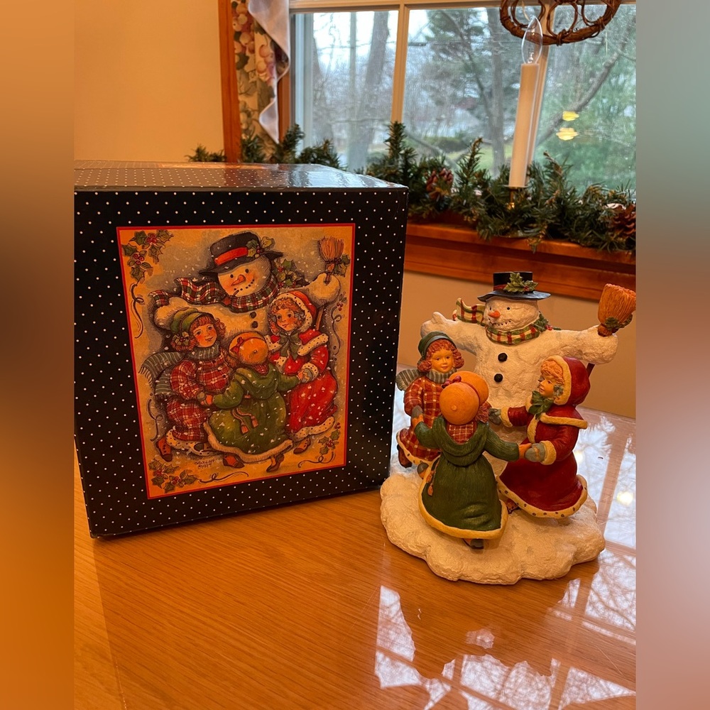 Lang and wise Christmas holiday collectibles merry round snowman